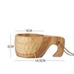 Caneca de Madeira Nórdica com Alça e Corda Suspensa - Casa Terroir