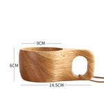 Caneca de Madeira Nórdica com Alça e Corda Suspensa - Casa Terroir