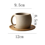 Cerâmicos Copos De Café E Pires, Simples Copo De Água, Café Da Manhã Leite, Bebida De Aveia Caneca, Requintado Xícara De Chá Da Tarde, Aniversário, 220ml