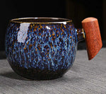 Copo De Café De Cerâmica De Cor Irregular Com Cabo De Madeira, Copo De Chá De Leite, Decoração De Mesa, Caneca Bebendo Do Vintage, Presente Home, Novo