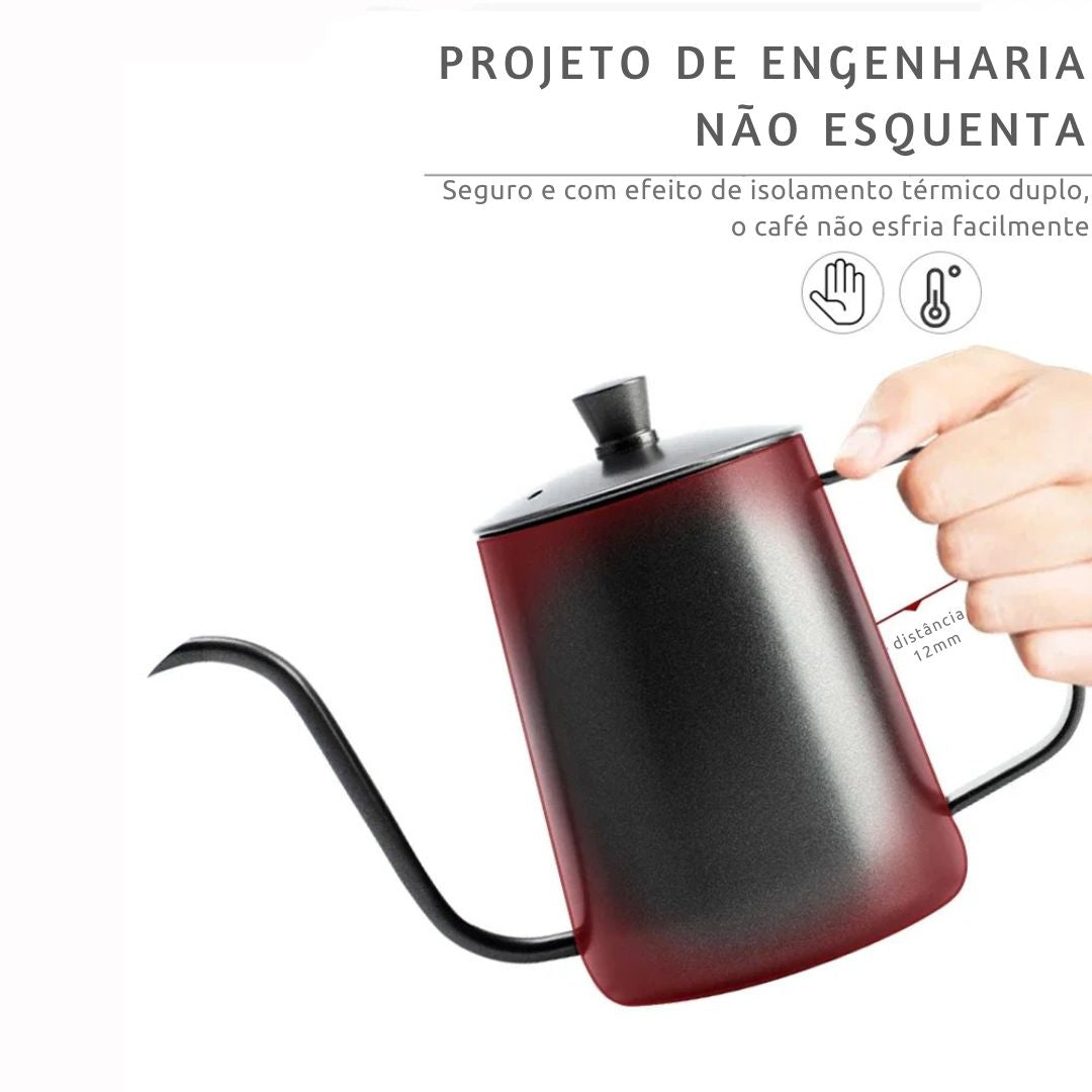 Chaleira Gooseneck em aço inoxidável, Pour Drip Pot, Bico Longo Estreito, Gotejador de Água, Chá e Café, 350 ml, 600ml