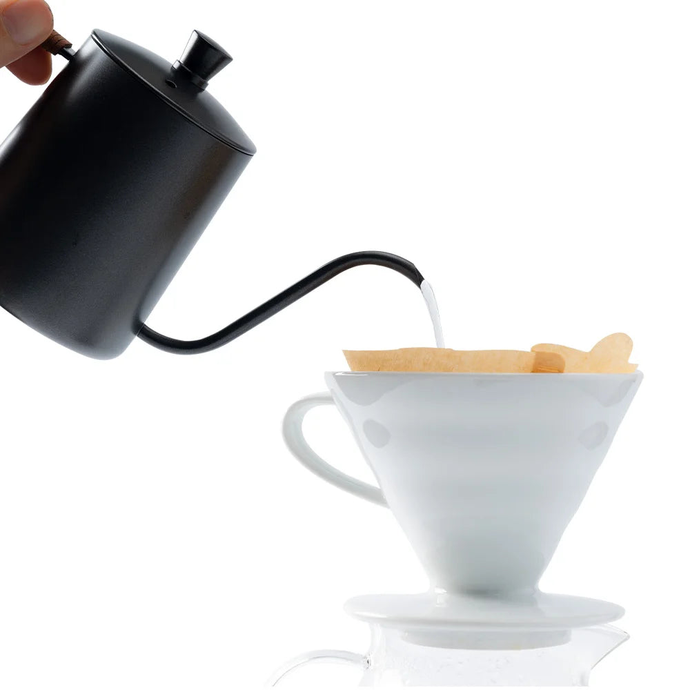 Chaleira Gooseneck em aço inoxidável, Pour Drip Pot, Bico Longo Estreito, Gotejador de Água, Chá e Café, 350 ml, 600ml