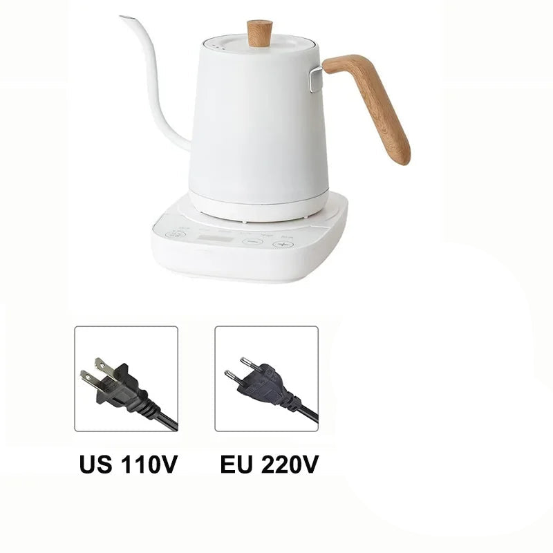 Chaleira Elétrica Gooseneck, Cafeteira, Bule Inteligente, Controle de Temperatura, Aquecimento Rápido, 800ml, 1000W, 110V, 220V