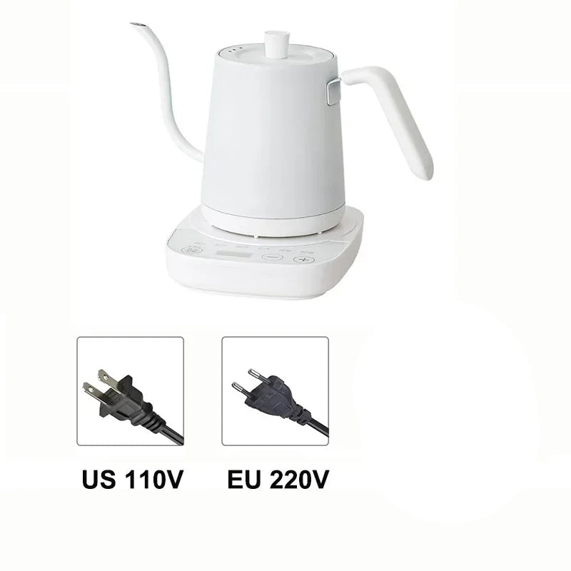 Chaleira Elétrica Gooseneck, Cafeteira, Bule Inteligente, Controle de Temperatura, Aquecimento Rápido, 800ml, 1000W, 110V, 220V