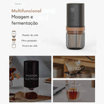 ICafilas-Conjunto de café elétrico fabricado à mão, Acessórios Barista, Moedor com garrafa térmica, Caneca para Camping ao ar livre, Viagem, 3Pcs