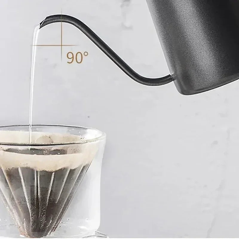 Pour Over Coffee Pot Set com caixa de presente, moedor de feijão, chaleira gotejamento de água quente, viagens ao ar livre, Wilderness Kit, 4-10Pcs