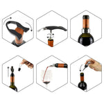 Abridor De Vinho Conjunto De Ferramentas Com Garçons Saca-rolhas, Garrafa Kit De Abertura, Deluxe Acessórios, Presente, 5 Pcs