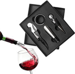 Vinho Aerador Pourer Set, 4 Peças Pressão Abridor De Garrafas, Vinho Despeje Bico, Rolhas Abridor De Garrafas, Rolha De Vinho