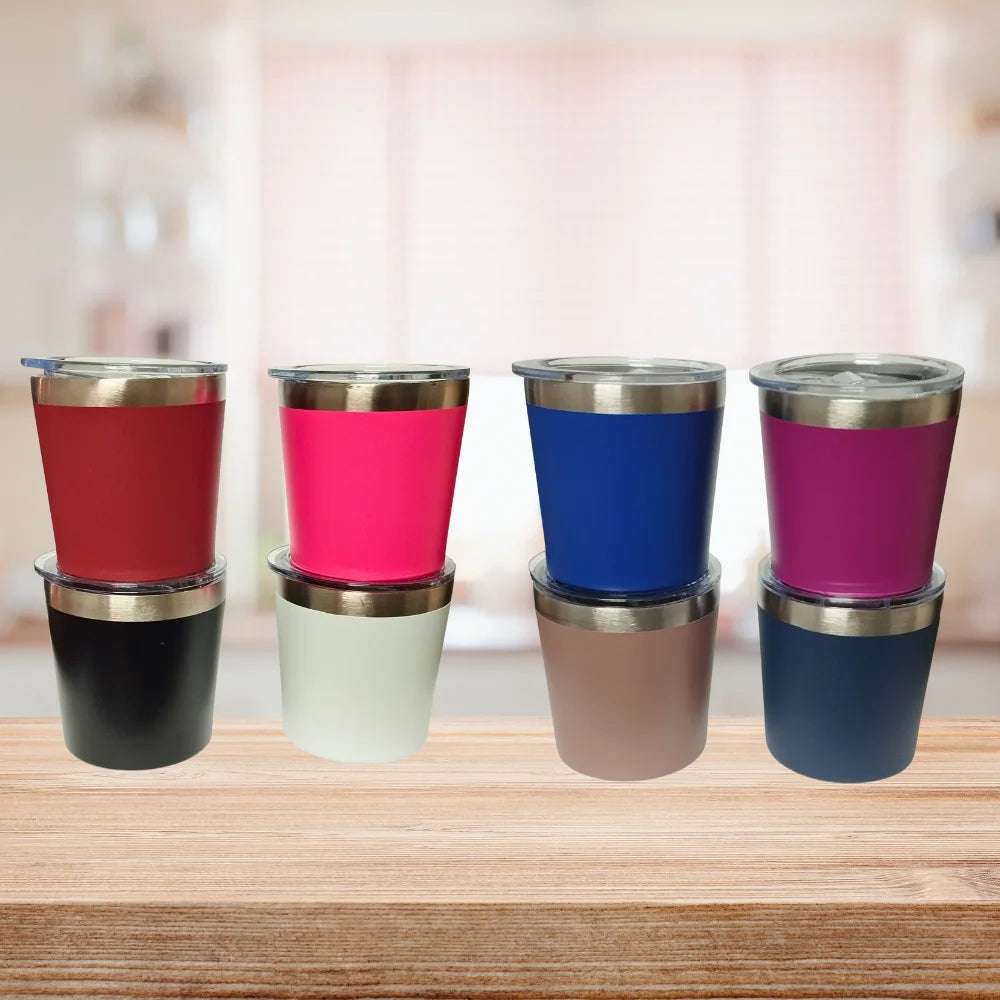 Copo Térmico Inox 200ml com Tampa Acrílica Vedada