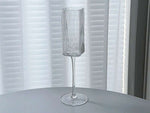 Quadrado Stripe Crystal Champagne Glass, Casa festa Cálice, Licor De Cocktail, Cálice sem cabeça, Copo de vinho tinto