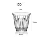 Barista latte copos 90ml-200ml caneca de café ou chá canecas de vidro plana branca xícara de café expresso traz elegância clássica para mesa