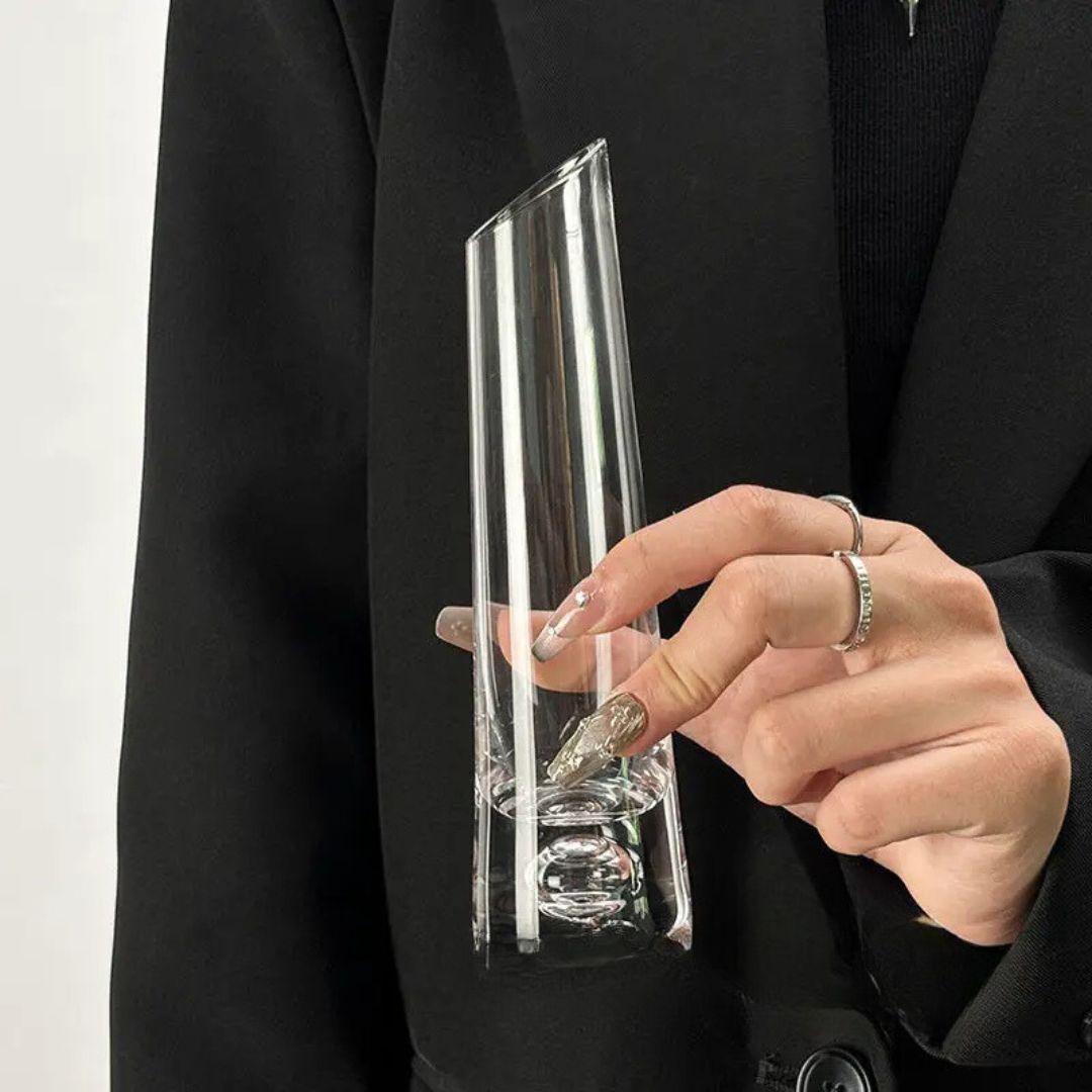 Copos de vinho tinto de vidro criativo, copos de champanhe de pés altos para casa, utensílios de vinho personalizados e com design de nicho