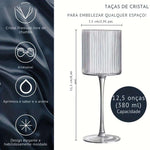 Elegante com nervuras copos de vinho tinto, tronco longo, forma única e moderna-mão soprado, vidro Premium para vinho tinto e branco, casa e bar parte