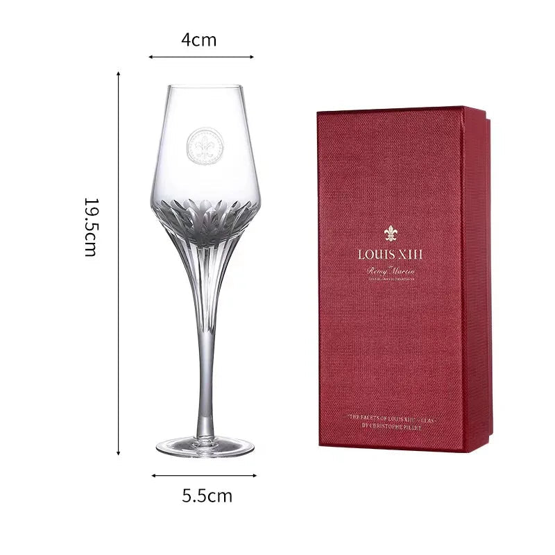 Luxo Retro Vinho Tinto Copos, Cristal, Copo De Champanhe De Uísque, Cálice Transparente, Festa De Casamento, Conjunto De Caixa De Presente, 100ml
