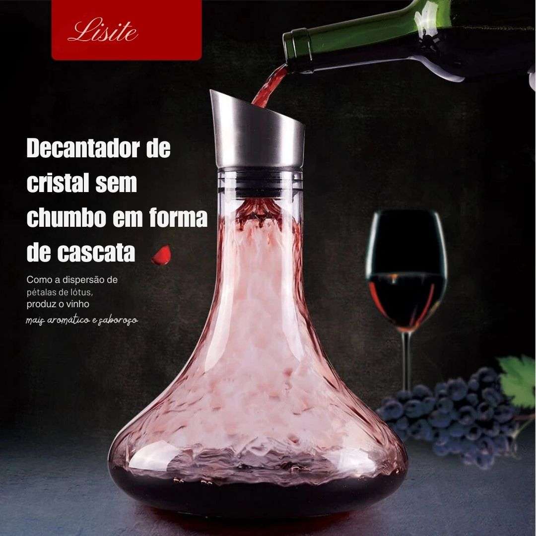 Garrafa de vinho tinto com aerador embutido, cristal sem chumbo, Decanter rápido, acessórios para vinho