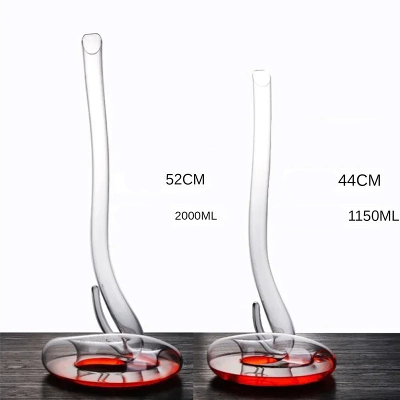 Decantador de vidro transparente em forma de cobra, pote de vinho criativo, flagon, hotel, bar, casa, cozinha, suprimentos de decoração, 1,1 L, 2L