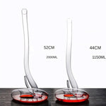 Decantador de vidro transparente em forma de cobra, pote de vinho criativo, flagon, hotel, bar, casa, cozinha, suprimentos de decoração, 1,1 L, 2L