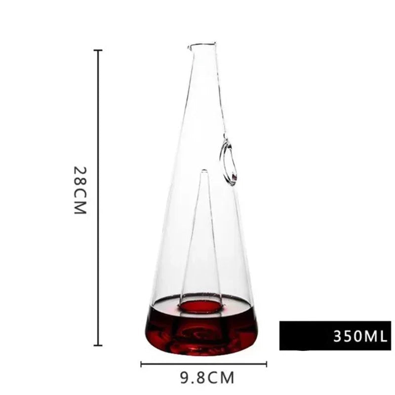Pirâmide Cachoeira Vinho Tinto Pourer Vidro, Brandy Decanter, Jarro, Bar Garrafa De Água De Champanhe, Drinking Glasses Gifts, 350 750ml