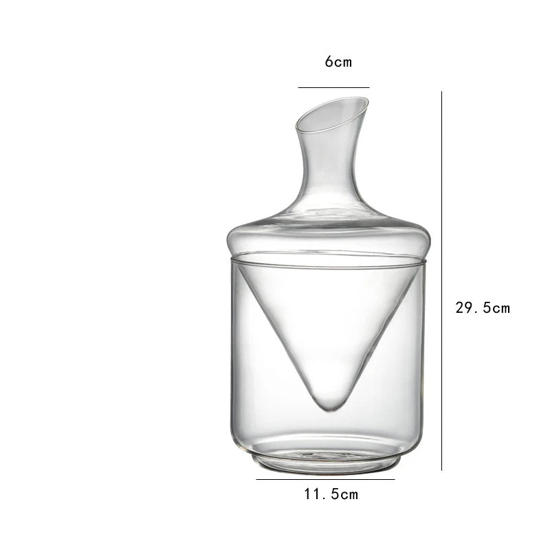 Conjunto De Garrafa De Vinho De Vidro De Cristal, Alto Grau, Balde De Gelo Decanter, Separador De Vinho, Champanhe, Uísque, Família, Bar, 1000ml