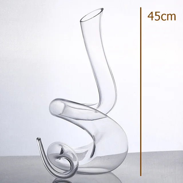 1400ml enrolamento cobra decanter vinho titular sem chumbo cristal modelo serpente de vidro aerador vinho festa barware arte decoração restaurante