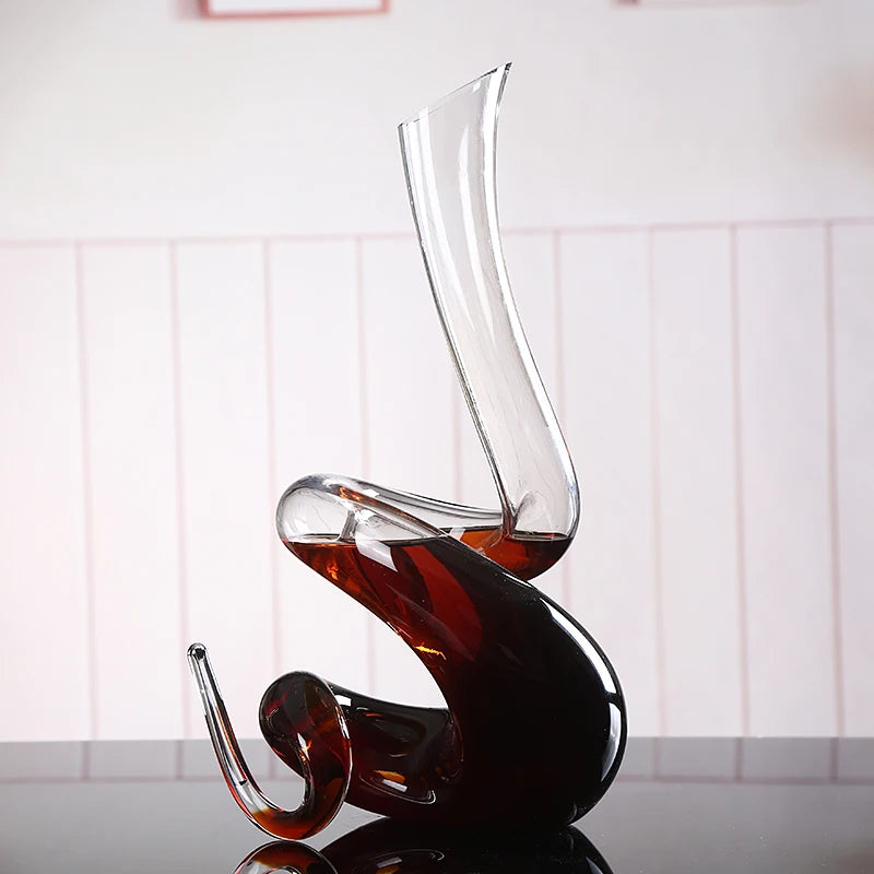 1400ml enrolamento cobra decanter vinho titular sem chumbo cristal modelo serpente de vidro aerador vinho festa barware arte decoração restaurante