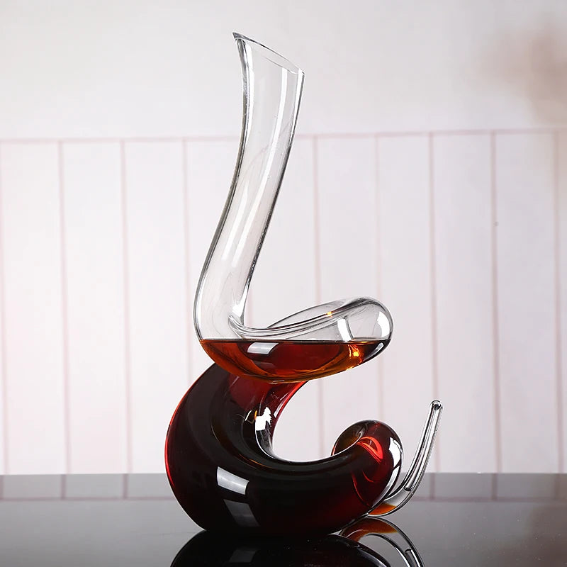 1400ml enrolamento cobra decanter vinho titular sem chumbo cristal modelo serpente de vidro aerador vinho festa barware arte decoração restaurante