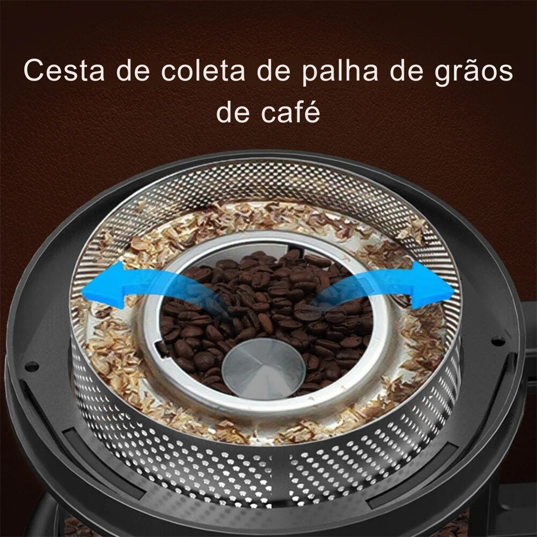 CAFEMASY 80-100g Torrador de café doméstico elétrico Mini sem fumaça Máquina de torrefação de grãos de café 110-240V Torrador de grãos de café