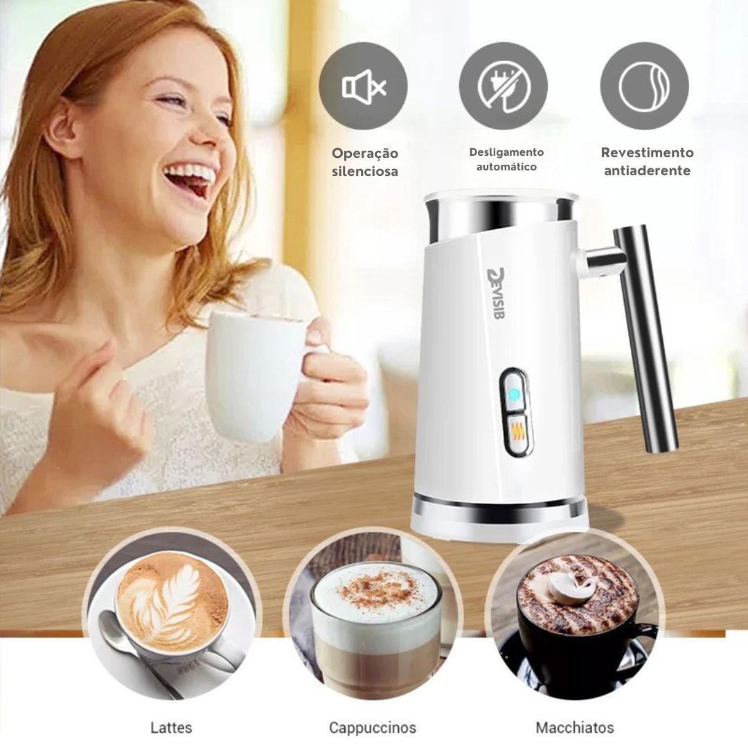 DEVISIB automático leite frother elétrico quente e frio para fazer latte cappuccino café frothing foamer utensílios de cozinha 220v