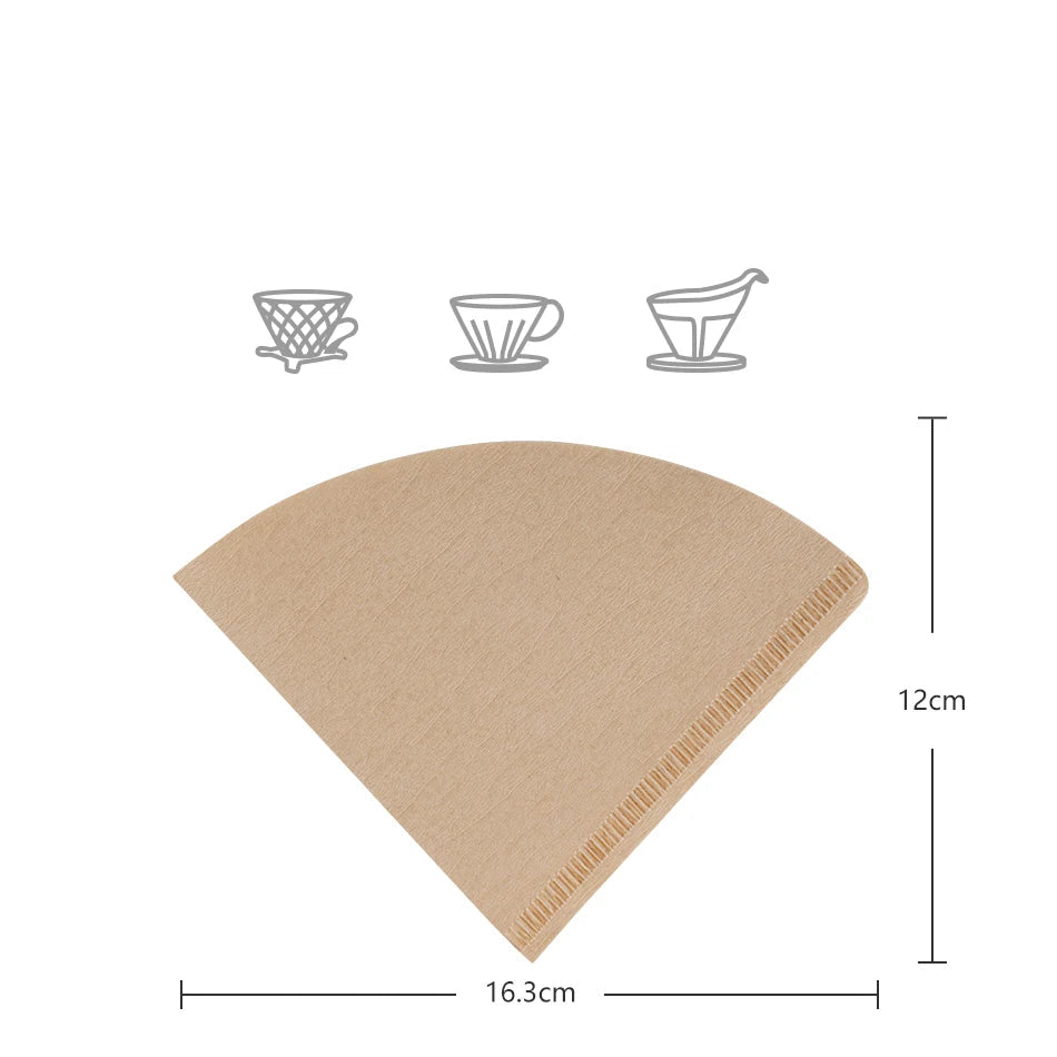 ICafilas-Papel filtro de café em forma de V, Cone para gotejador em forma de V, copos Espresso, ferramentas Drip