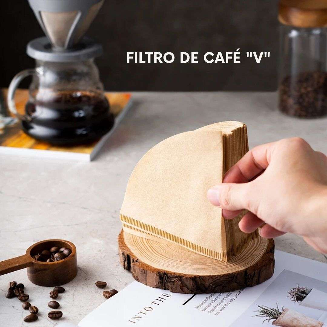 ICafilas-Papel filtro de café em forma de V, Cone para gotejador em forma de V, copos Espresso, ferramentas Drip