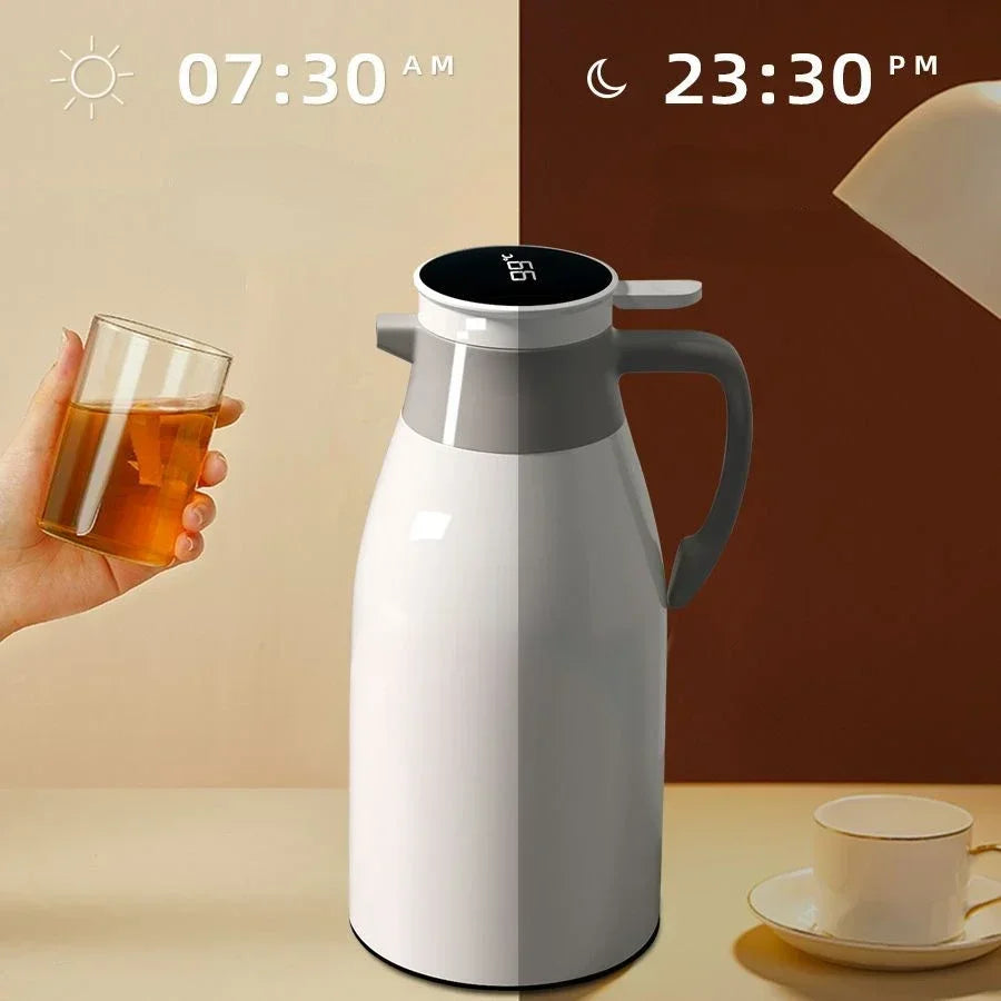 garrafa termica Xiaomi 2L garrafa termica cafe garrafa térmica de água Coffee Thermos Household Digital Display Glass Liner Vacuum Frascos Garrafa De Água De Grande Capacidade Cozinha Chaleira Térmica
