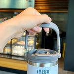 Nova xícara de café da Tyeso com isolamento de camada dupla e isolamento frio portátil copo de sorvete grande capacidade de aço inoxidável
