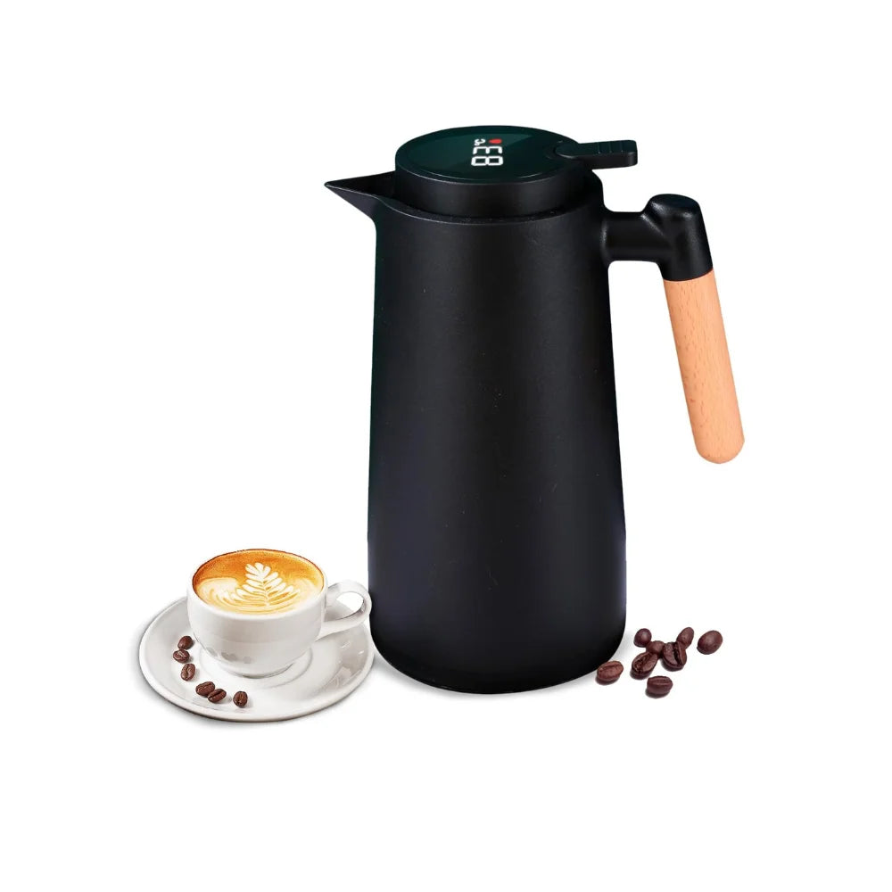 Garrafa Térmica 1L com Sensor de Temperatura Inteligente - Ideal para Bebidas Quentes e Frias