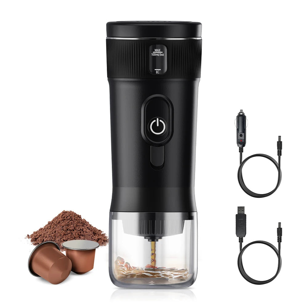 MIUI-Cafeteira Portátil, Pequena Máquina De Espresso, DC 12V, Cafeteira De Viagem para Carro, Ao Ar Livre, Camping, Mochileiro, Leve