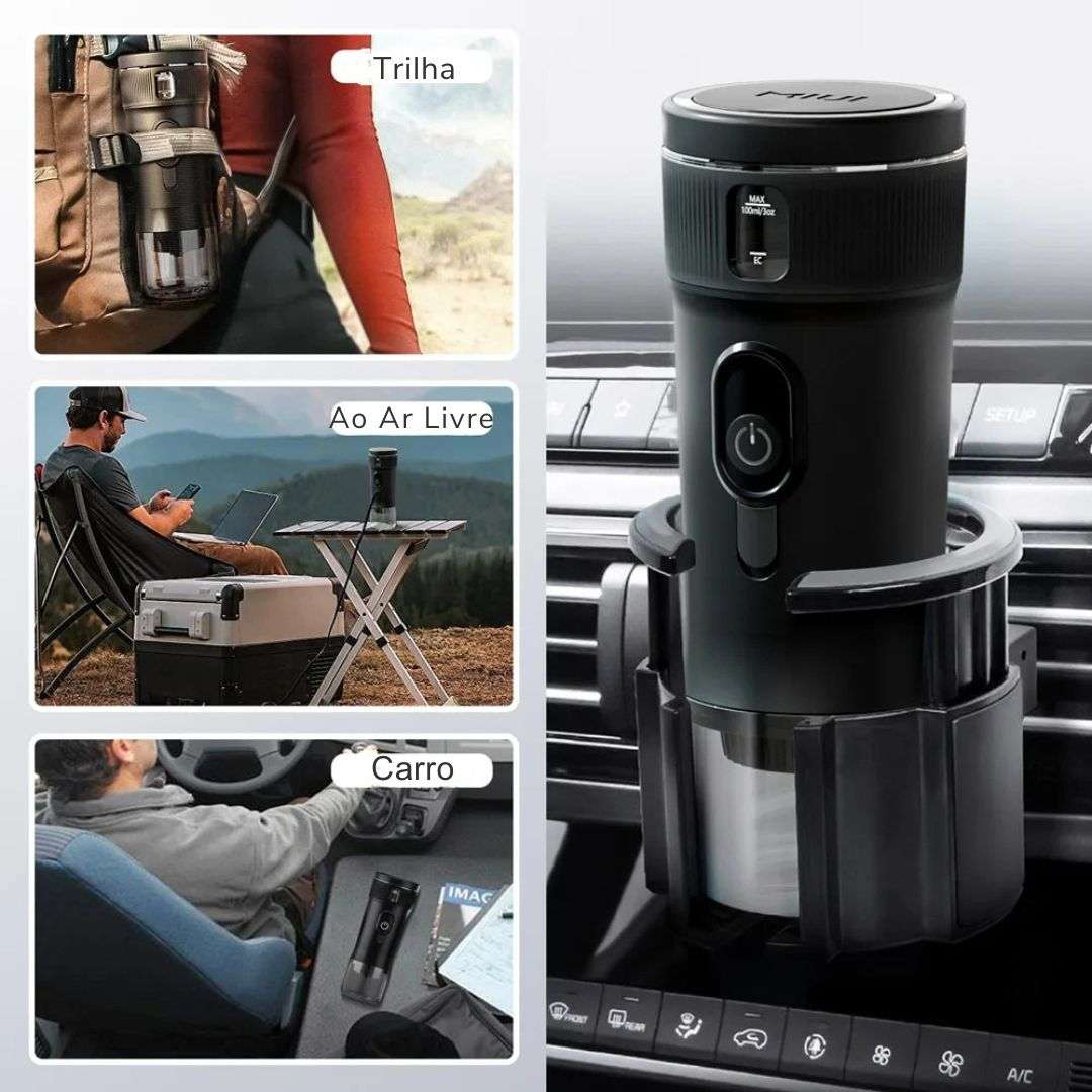 MIUI-Cafeteira Portátil, Pequena Máquina De Espresso, DC 12V, Cafeteira De Viagem para Carro, Ao Ar Livre, Camping, Mochileiro, Leve