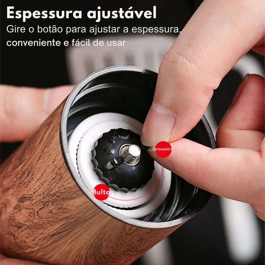 Moedor De Café Manual De Aço Inoxidável Portátil, Grão De Madeira Mão Moinho De Feijão De Café, Cafeteira Espresso com Barras De Cerâmica