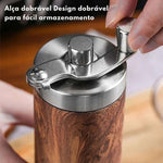 Moedor De Café Manual De Aço Inoxidável Portátil, Grão De Madeira Mão Moinho De Feijão De Café, Cafeteira Espresso com Barras De Cerâmica