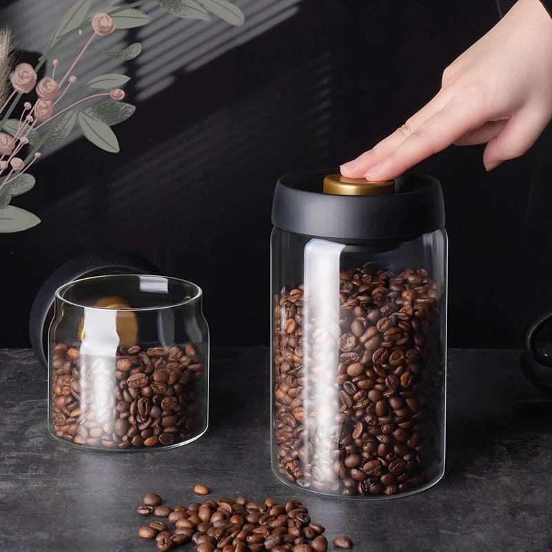 Pote Hermético de Vidro para Café