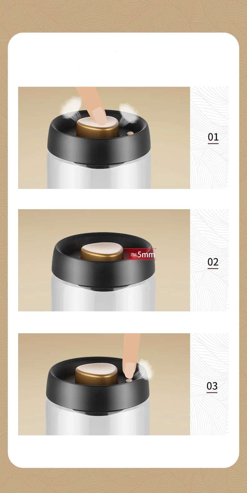 Pote Hermético de Vidro para Café