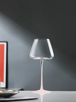 Copo de vinho Borgonha de grande capacidade, Taça Bordeaux Criativa, Cálice Rosa Gradiente de Alto Valor, 580ml, 800ml