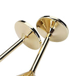 Óculos de aço inoxidável champanhe 2 pçs/set, óculos de casamento escovado dourado para casamento