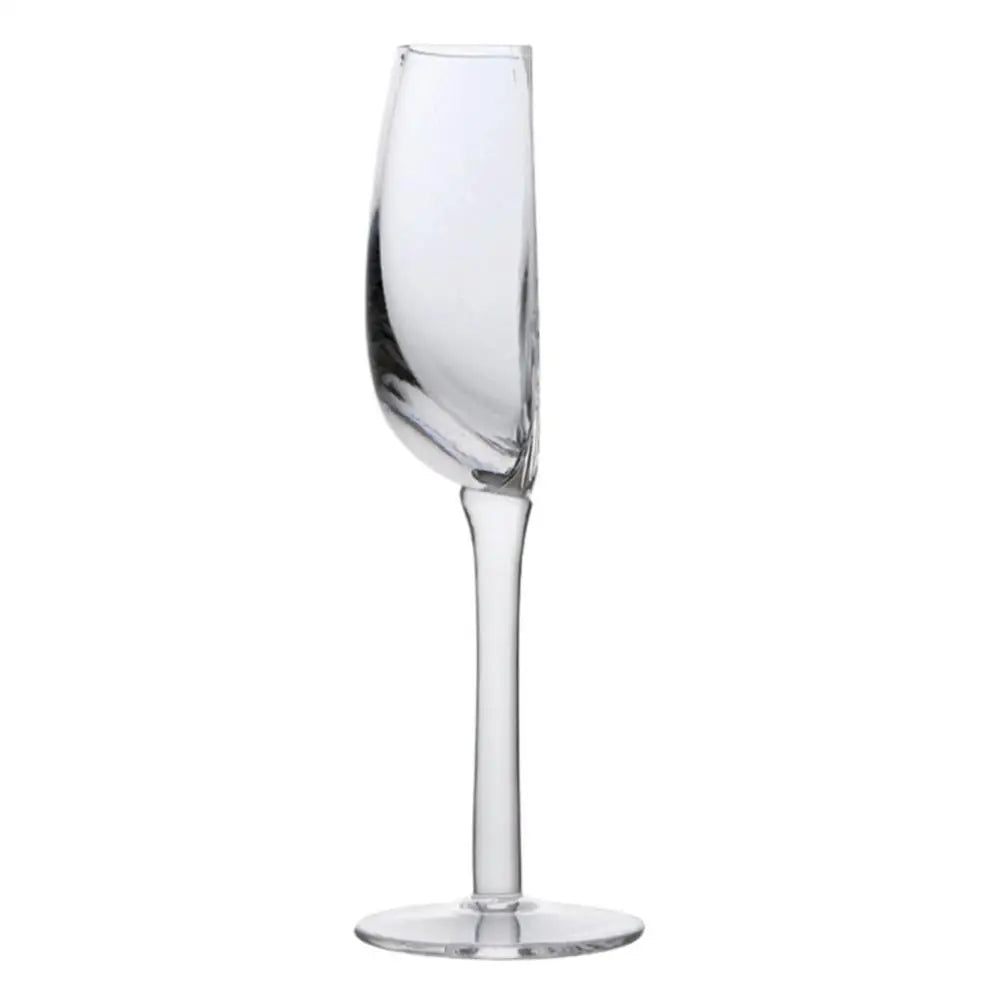 Copo de vinho criativo 140ml, copos de vidro de cristal de meia forma com haste, copos de vinho portáteis para festa de aniversário, utensílios de mesa, presente de natal
