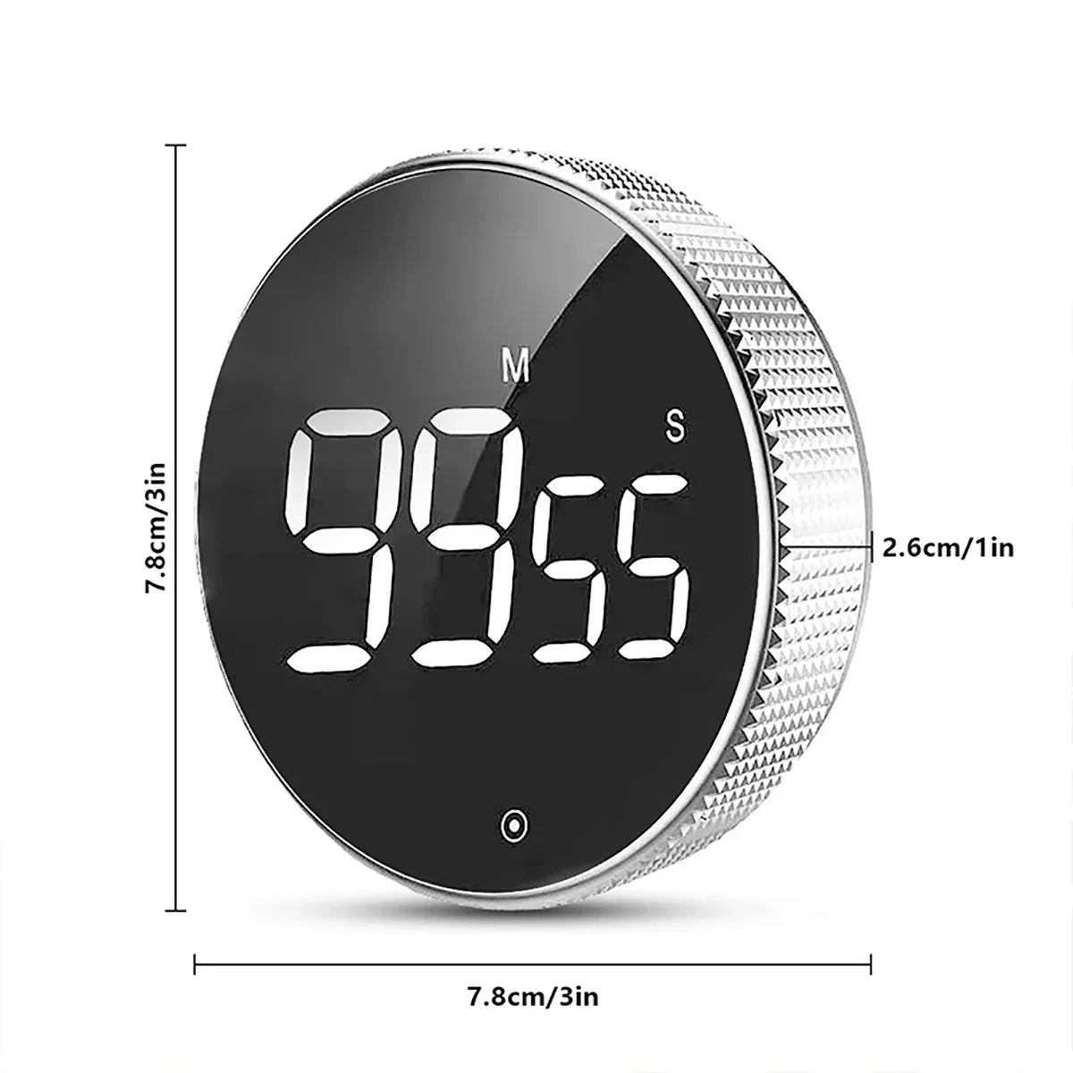 Temporizador de cozinha digital magnética Despertador de contagem regressiva manual Temporizador de cozinha mecânico Cronômetro de estudo de chuveiro
