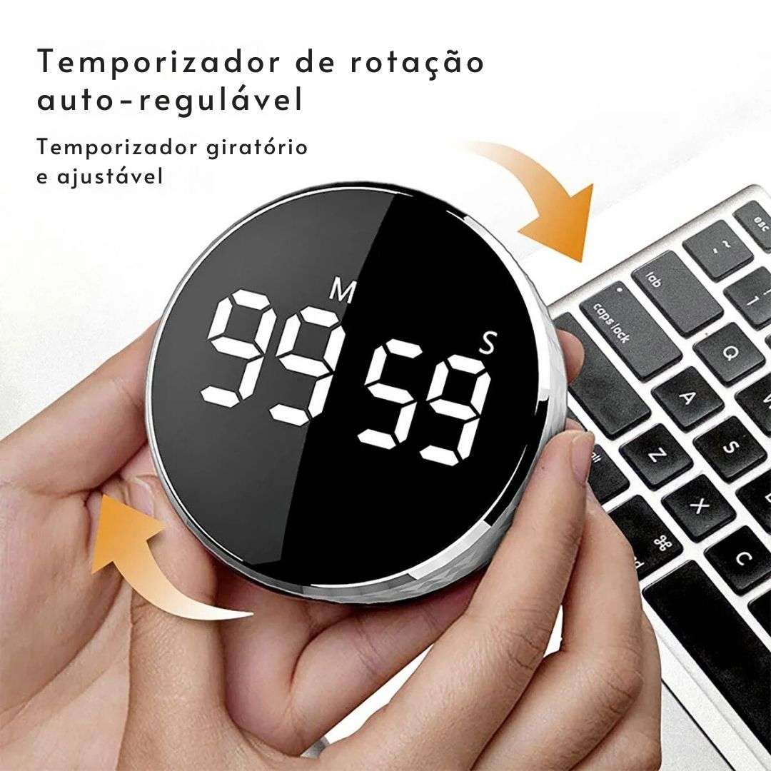 Temporizador de cozinha digital magnética Despertador de contagem regressiva manual Temporizador de cozinha mecânico Cronômetro de estudo de chuveiro