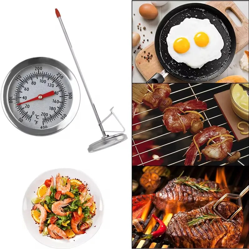 Sonda termômetro ferramentas de cozinha medidor de temperatura de cozimento 0 ~ 200 ℃ Medidor de carne para alimentos e café com leite em aço inoxidável