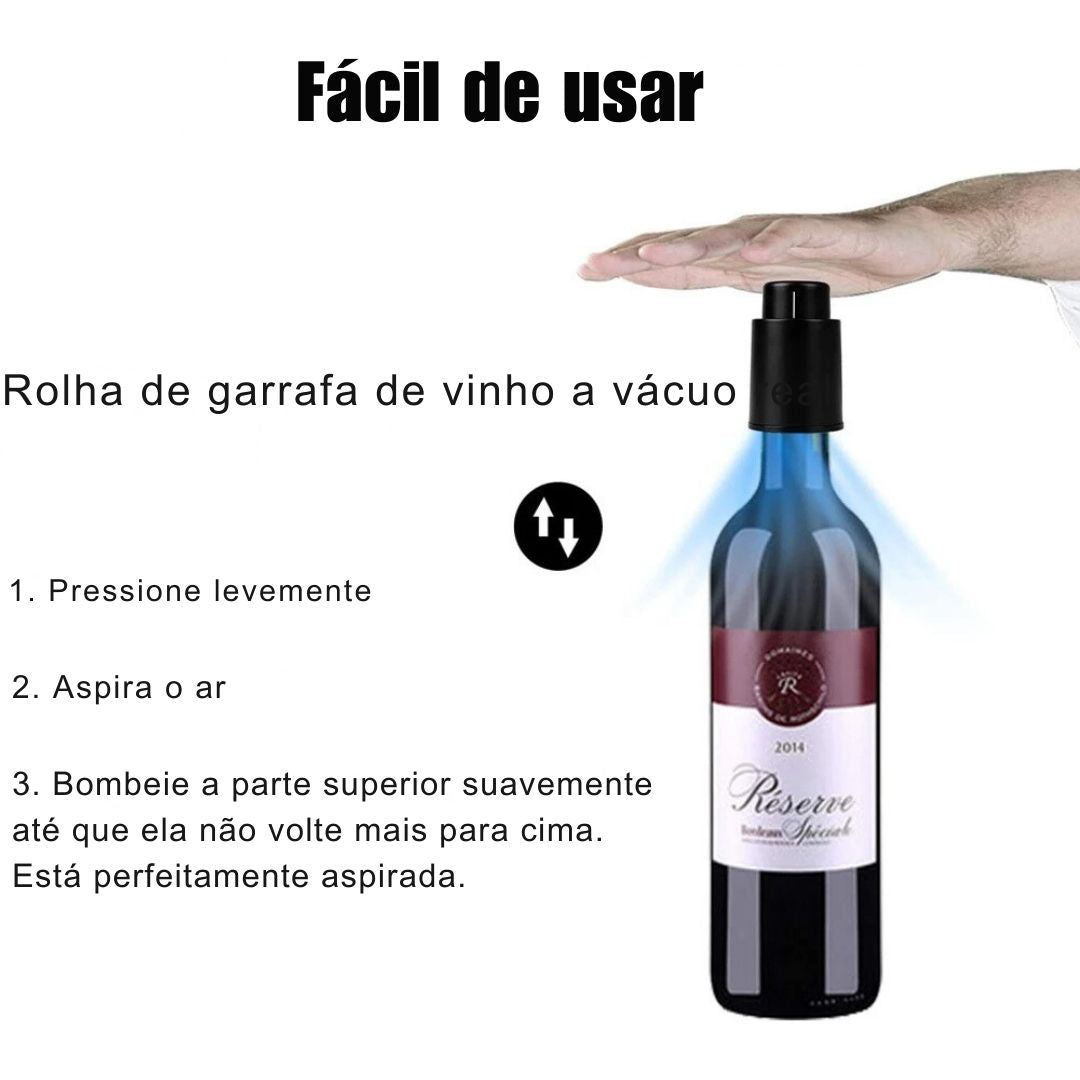 Rolha De Garrafa De Vinho Reutilizável, Rolhas De Preservador De Vinho, Vácuo real, Manter fresco, Melhores presentes para amantes de vinho