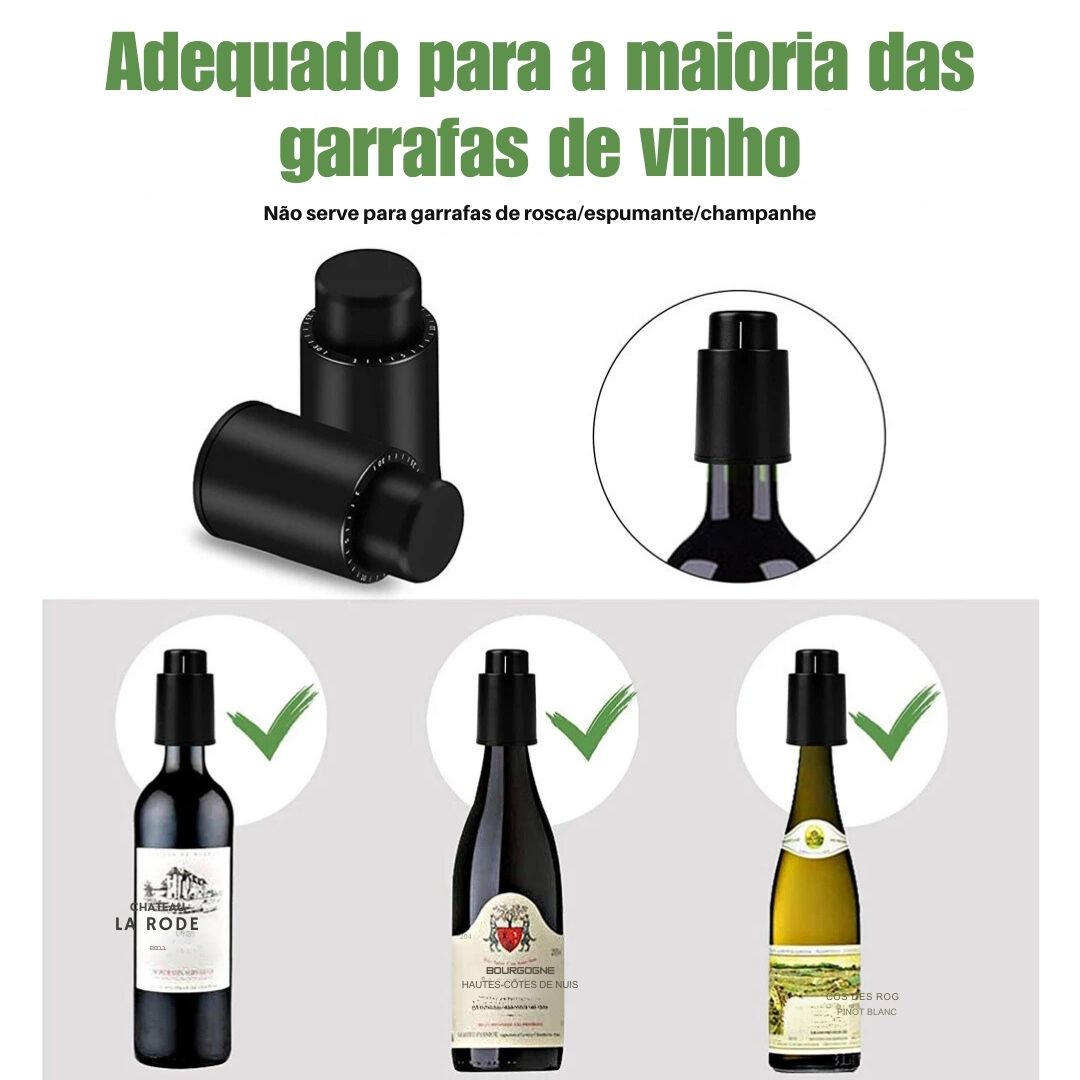 Rolha De Garrafa De Vinho Reutilizável, Rolhas De Preservador De Vinho, Vácuo real, Manter fresco, Melhores presentes para amantes de vinho
