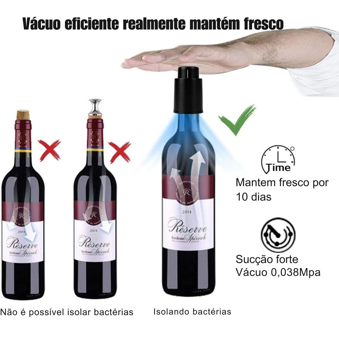 Rolha De Garrafa De Vinho Reutilizável, Rolhas De Preservador De Vinho, Vácuo real, Manter fresco, Melhores presentes para amantes de vinho