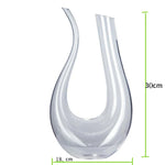 Decantador de vidro de cristal europeu conjunto de vinho tinto dispensador de vinho em forma de u pote de vinho doméstico