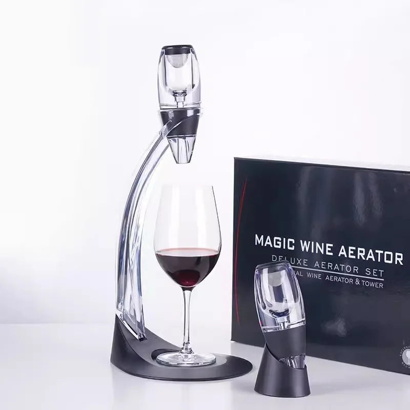 Vinho tinto profissional Decanter Pourer com filtro Stand titular, Vodka Quick Air Aerator, Home Dining Bar Essential Set